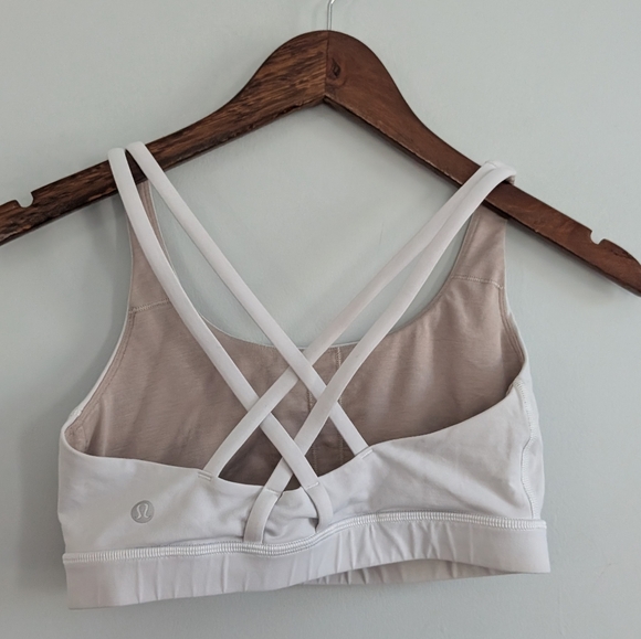Women's Lululemon 6 White Sports Bra Energy - Picture 2 of 4